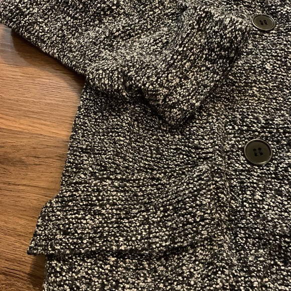 Free People Peacoat Jacket Women’s Small Black and White with Belt - Picture 3 of 5